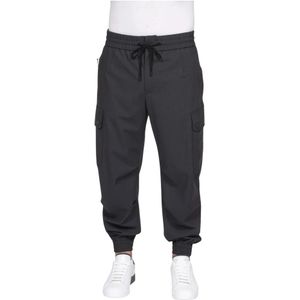 Dolce & Gabbana, Heren, Broeken, Grijs, Maat: L Wol,