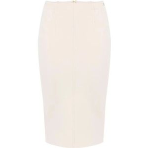 Elisabetta Franchi, Dames, Rokken, Wit, Maat: M Wol,