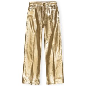 Ganni, Dames, Broeken, Geel, Maat: W27 Denim,