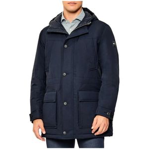 Boss, Heren, Jassen, Blauw, Maat: M Leer,