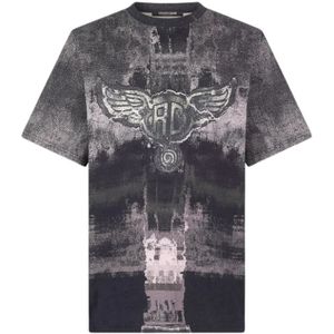 Roberto Cavalli, Heren, Tops, Zwart, Maat: S Katoen,