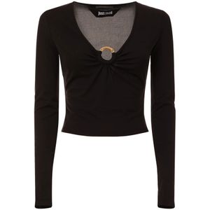 Roberto Cavalli, Dames, Tops, Zwart, Maat: XS