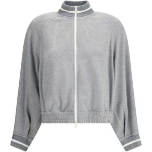 Brunello Cucinelli, Dames, Sweatshirts & Hoodies, Grijs, Maat: S Katoen,