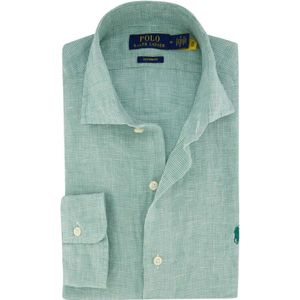 Polo Ralph Lauren - Overhemd - Groen Wit Geruit - Linnen