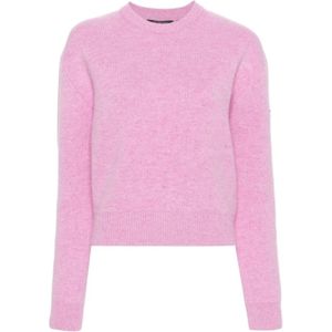 Balenciaga Roze Logo Appliqué Trui , Pink , Dames , Maat: M