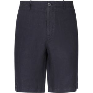 Fedeli, Heren, Korte broeken, Blauw, Maat: 2XL Linnen,