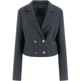 Guess, Dames, Jassen, Grijs, Maat: XS Leer,