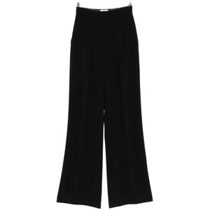 Elisabetta Franchi, Dames, Broeken, Zwart, Maat: S