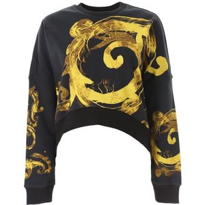 Versace Jeans Couture, Dames, Sweatshirts & Hoodies, Veelkleurig, Maat: XS Katoen,