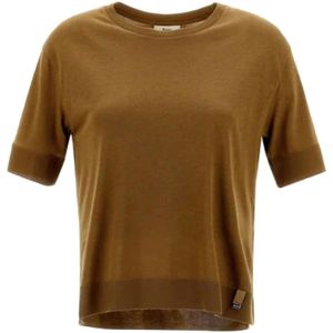 Herno, Dames, Tops, Bruin, Maat: XS Katoen,
