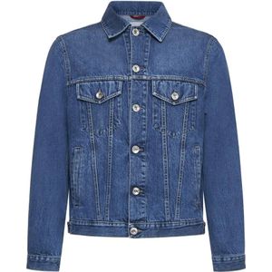 Brunello Cucinelli, Heren, Jassen, Blauw, Maat: L Denim,