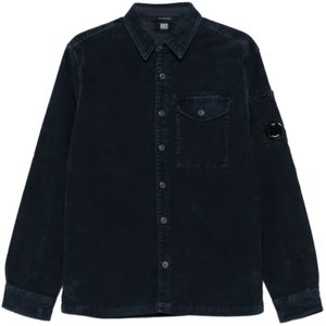 C.p. Company, Heren, Overhemden, Blauw, Maat: XL Katoen,