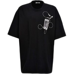 Off White, Heren, Tops, Zwart, Maat: S Katoen,