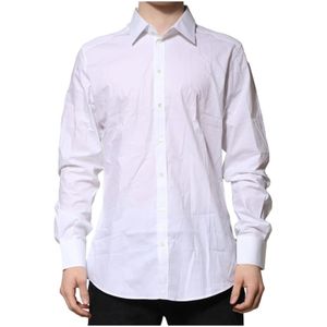 Dolce & Gabbana, Heren, Overhemden, Wit, Maat: 3XL Katoen,