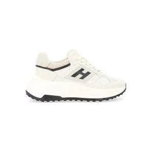 Hogan Geveterde Sneakers , White , Dames , Maat: 36 1/2 EU