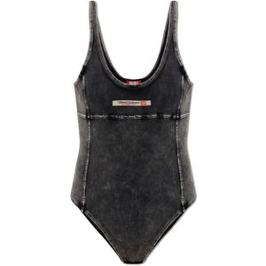 Diesel, Dames, Tops, Grijs, Maat: M Katoen,