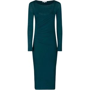 Patrizia Pepe, Dames, Jurken, Blauw, Maat: XS Acryl,