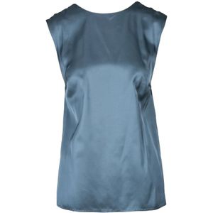 Skills & Genes, Dames, Tops, Blauw, Maat: XS Viscose,