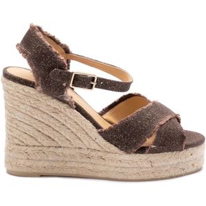 Castañer - Bromelia - Sandalen - Bruin - Metallic Linnen