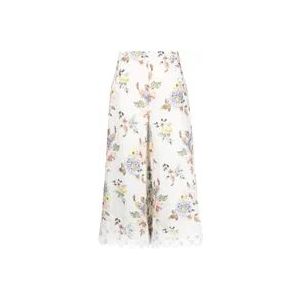 Zimmermann Witte Linnen Culottes met Kant , White , Dames , Maat: XS