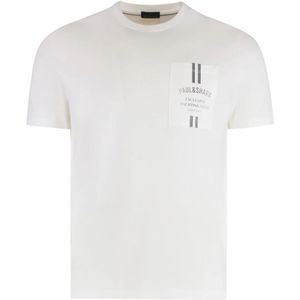 Paul & Shark, Heren, Tops, Wit, Maat: L Katoen,