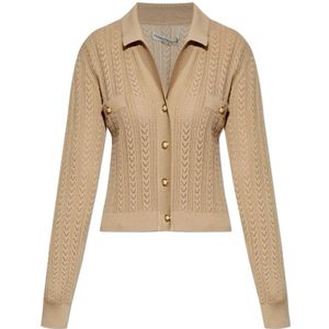 Alessandra Rich, Dames, Truien, Beige, Maat: XS Katoen,