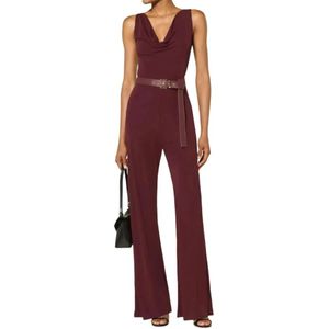 Max Mara Studio, Dames, Jumpsuits & Playsuits, Bruin, Maat: M Leer,