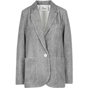 8Pm, Dames, Jassen, Grijs, Maat: XS Polyamide,