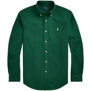 Polo Ralph Lauren, Heren, Overhemden, Groen, Maat: S Katoen,