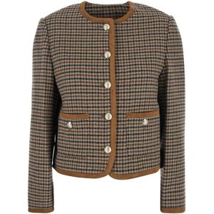 Dunst, Dames, Jassen, Beige, Maat: L Tweed,
