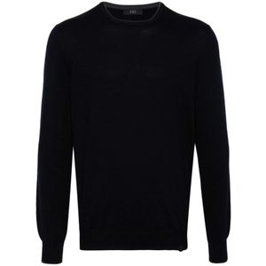 Fay, Heren, Truien, Blauw, Maat: 3XL Wol,