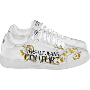 Versace Jeans Couture - Barocco Print Low Top Sneakers - Wit