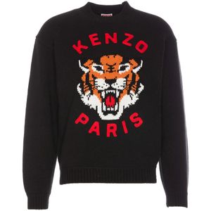 Kenzo, Heren, Truien, Zwart, Maat: M Katoen,