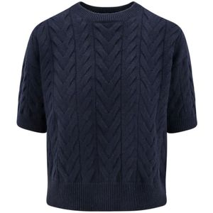 Max Mara, Dames, Truien, Blauw, Maat: XS Wol,