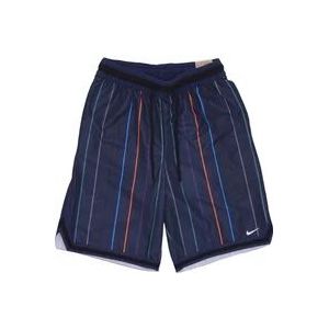 Nike Basketbalshorts met 3D Swoosh-logo , Blue , Heren , Maat: XL