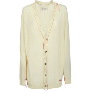 Maison Margiela, Dames, Truien, Beige, Maat: XS Katoen,