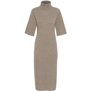 Gestuz, Dames, Jurken, Bruin, Maat: L Wol,