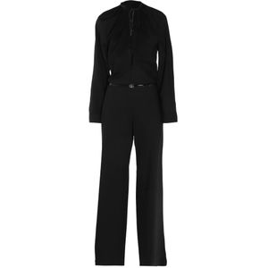 Gucci Zwart wollen jumpsuit met logo , Black , Dames , Maat: M