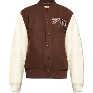 Diesel, Heren, Jassen, Bruin, Maat: S Wol,