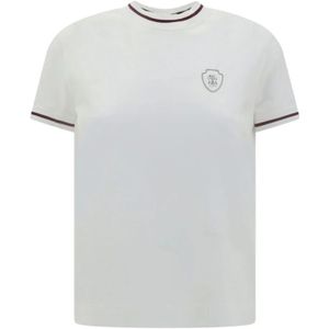 Brunello Cucinelli, Dames, Tops, Wit, Maat: L Katoen,
