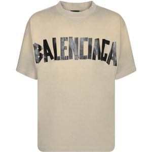 Balenciaga, Heren, Tops, Beige, Maat: XS Katoen,