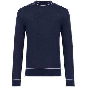 Eleventy, Heren, Truien, Blauw, Maat: L Wol,