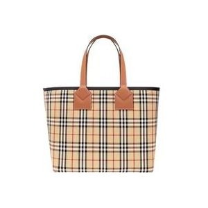 Burberry London Large shopper tas , Beige , Dames , Maat: ONE Size