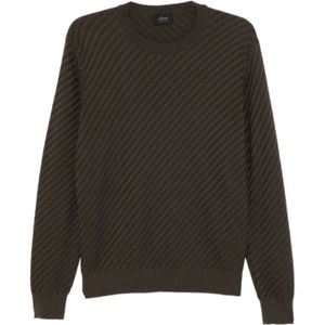 Brioni, Heren, Truien, Bruin, Maat: L Katoen,
