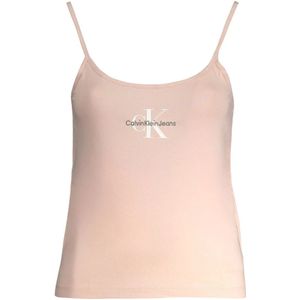 Calvin Klein, Dames, Tops, Roze, Maat: XS Katoen,