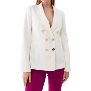 Pinko, Dames, Jassen, Wit, Maat: XS Viscose,