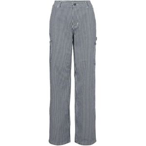 Sofie Schnoor - Donkerblauwe Gestreepte Cargo Broek - Dames