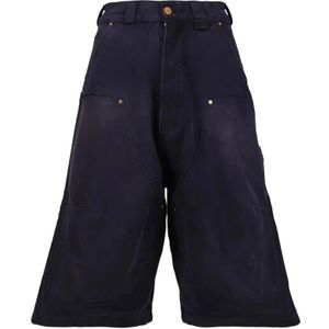 Willy Chavarria, Heren, Korte broeken, Blauw, Maat: W32 Katoen,