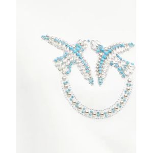 Pinko, Dames, Sweatshirts & Hoodies, Wit, Maat: M Katoen,