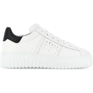 Hogan Strepen Wit Leren Sneakers , White , Heren , Maat: 44 EU